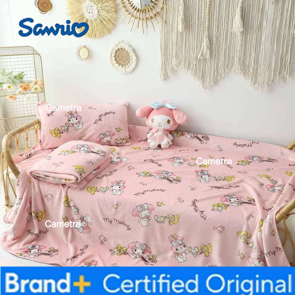 Sanrio Cute My Melody Warm Lovely Cartoon Printed For Office Dormitory Comfortable Nap Blanket Kawaii Sheet Girl H260205