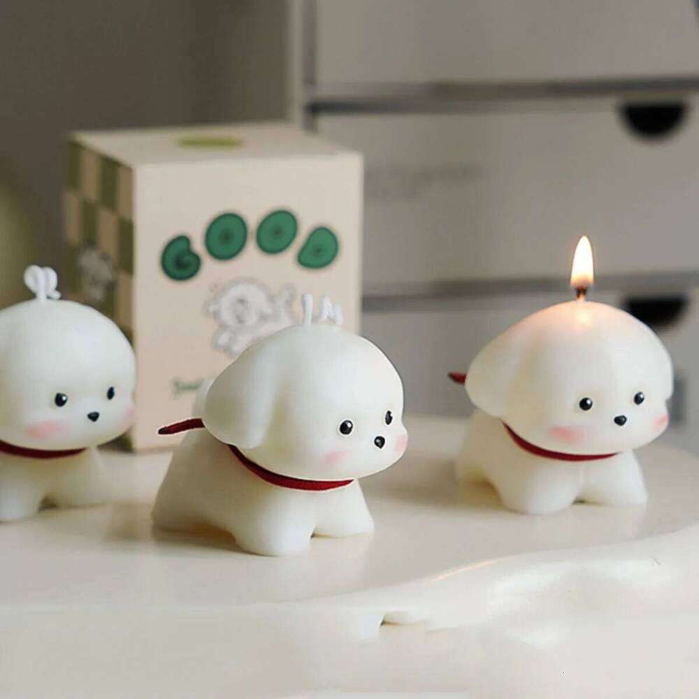 1pc simulation puppy shaped fragrance cute souvenir gift, atmosphere scented candle, is a very good gift S260204