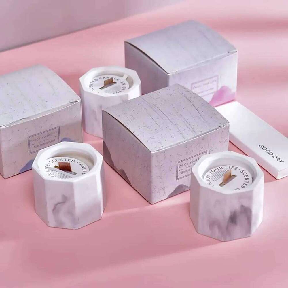 1pc Ins Style Marble Cup Candle - Handmade Soy Wax Aromatherapy, Non-Toxic Creative Gift for Home Party Wedding H260205
