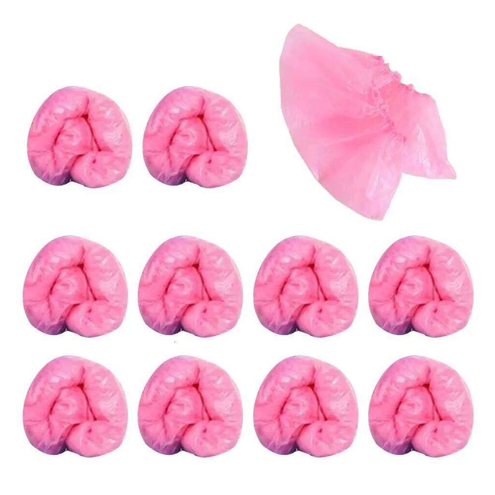 100Pcs Disposable Plastic Shoe Covers Cleaning Overshoes Protective S260204