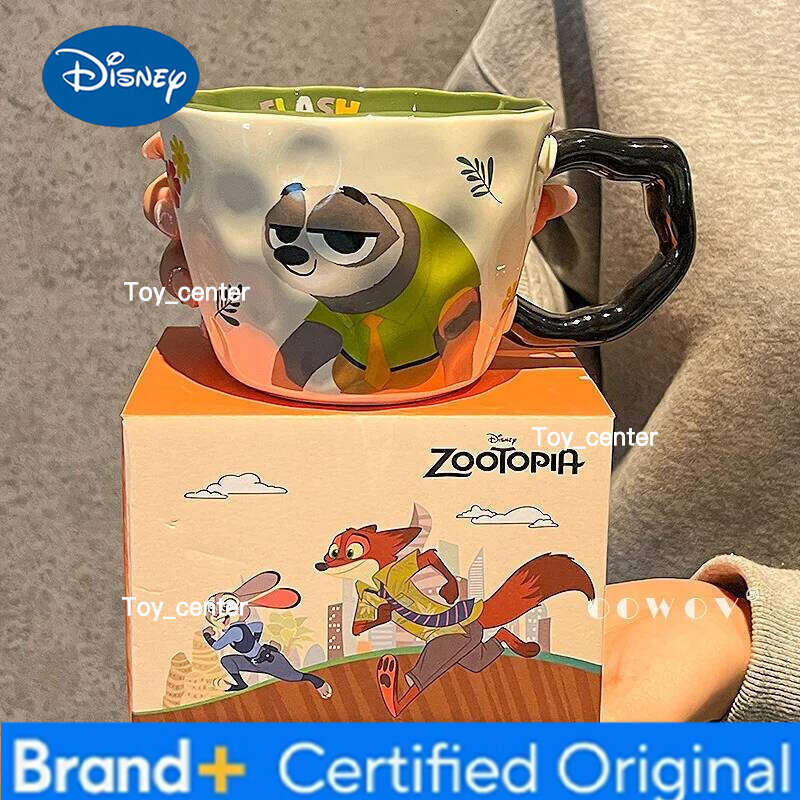 Disney Zootopia Mug Judy Nick Couple Tumbler Romantic Valentine'S Day Gifts For Lovers Ceramic Coffee Cup H260205