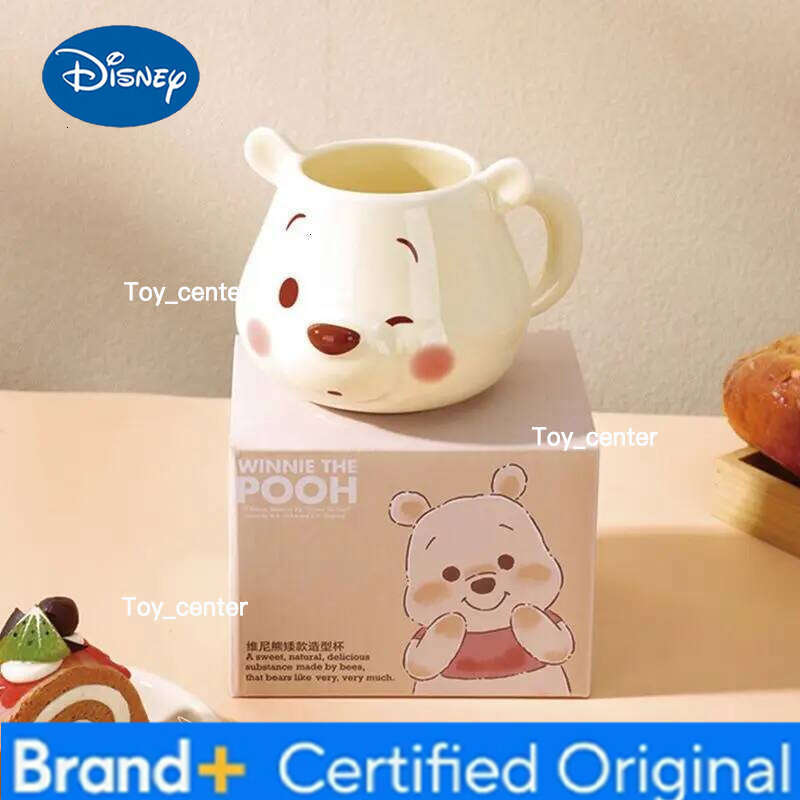 Disney Winnie the Pooh Cartoon Cute Ceramic Creative Coffee Milk Mug Birthday Gift Couple Pair Cup H260205