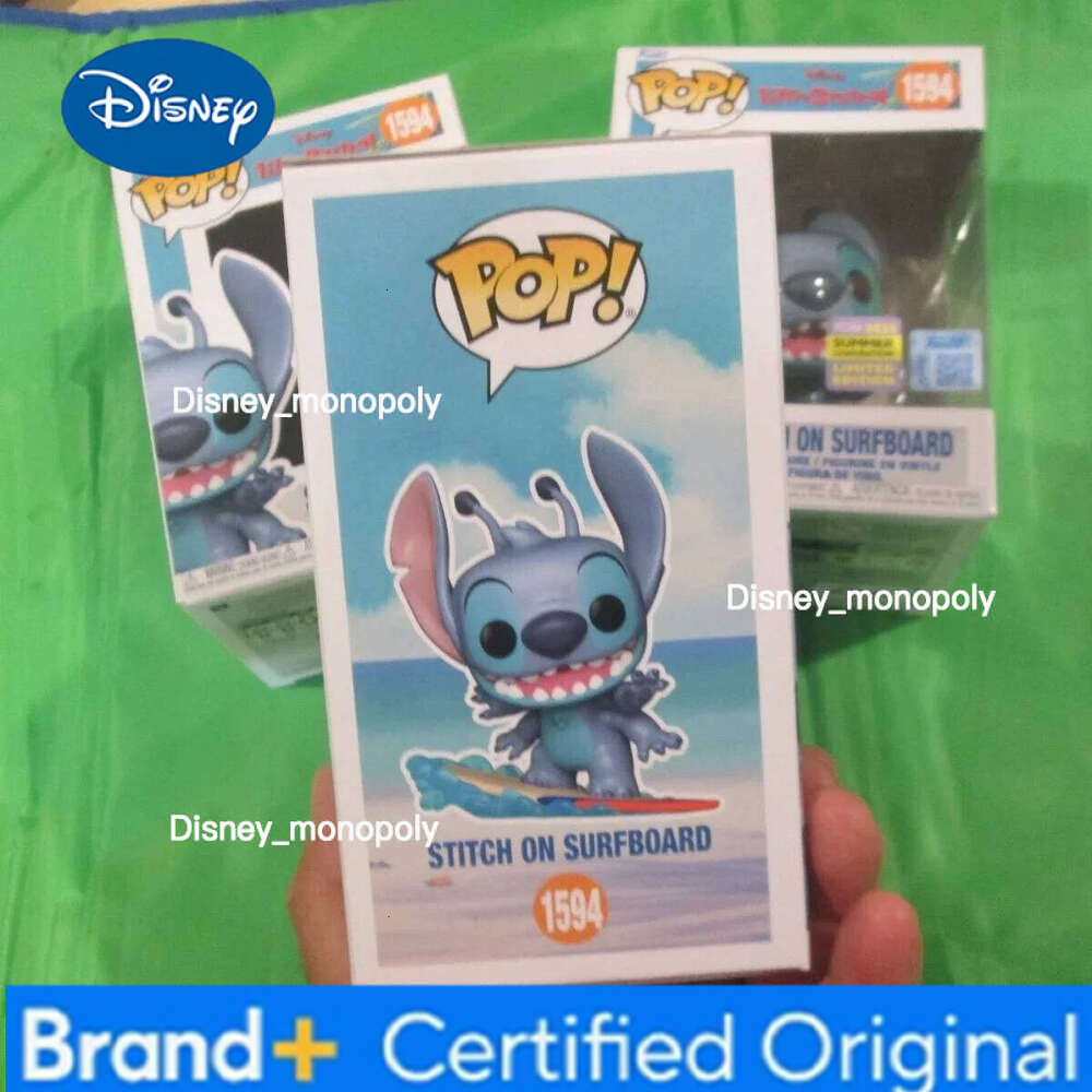Disney on Surfboard 1594 FUNKO POP 2025 Summer Convention Figure Lilo & Stitch Collectible Limited Edition Toy Gift H260205