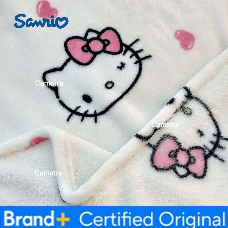 Sanrio Hellokitty Shawl Summer Air-conditioning Room Sofa Cartoon Kuromi Milk Fleece Office Nap Cover Blanket H260205