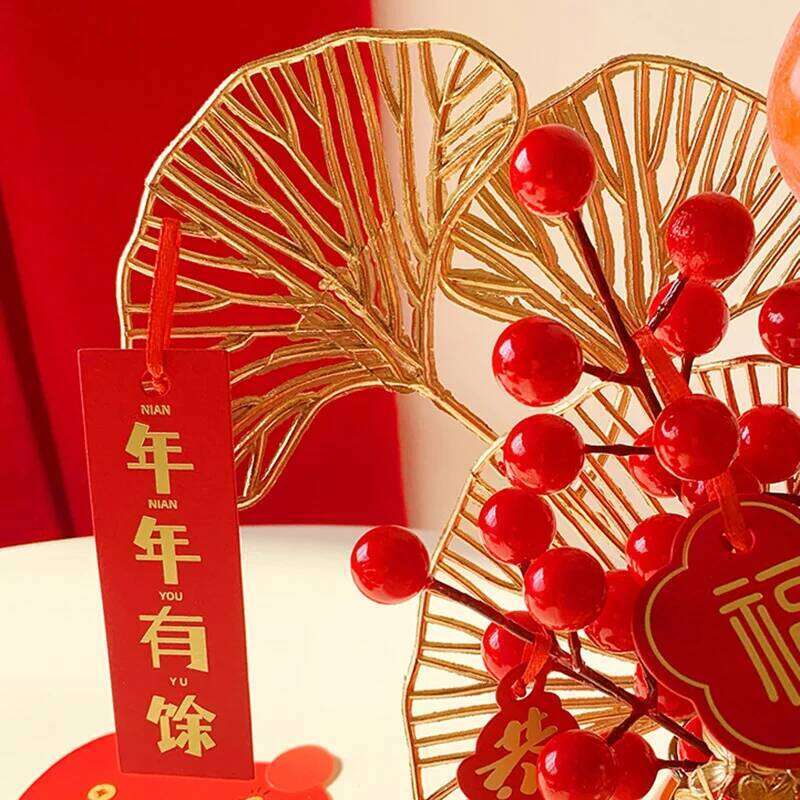 of The Horse Ornament Artificial Flower Desk Accessories Chinese New Year Decoration 2026 Room Decor S260204
