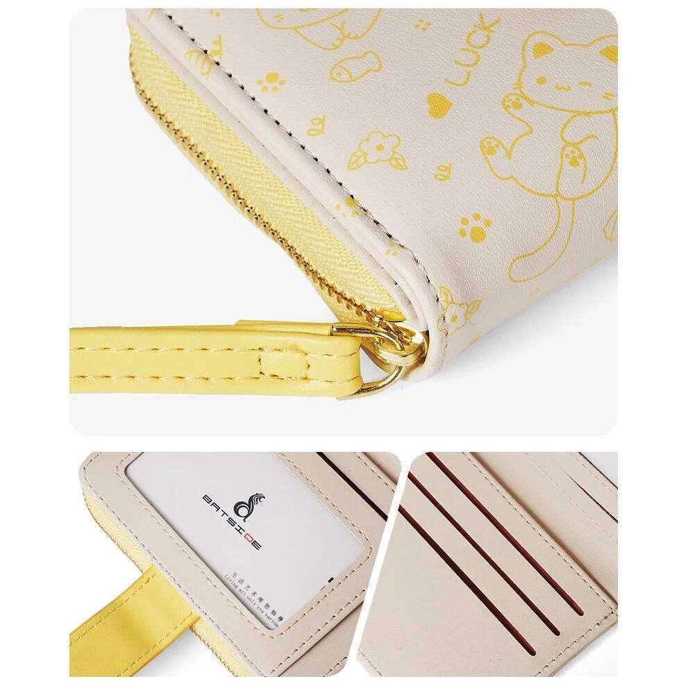 Japanese Cute Little Cat Girls Wallet Short Student Card Holder Money Bag Zipper Wallets For Women Key Storage Coin Purse Z260205