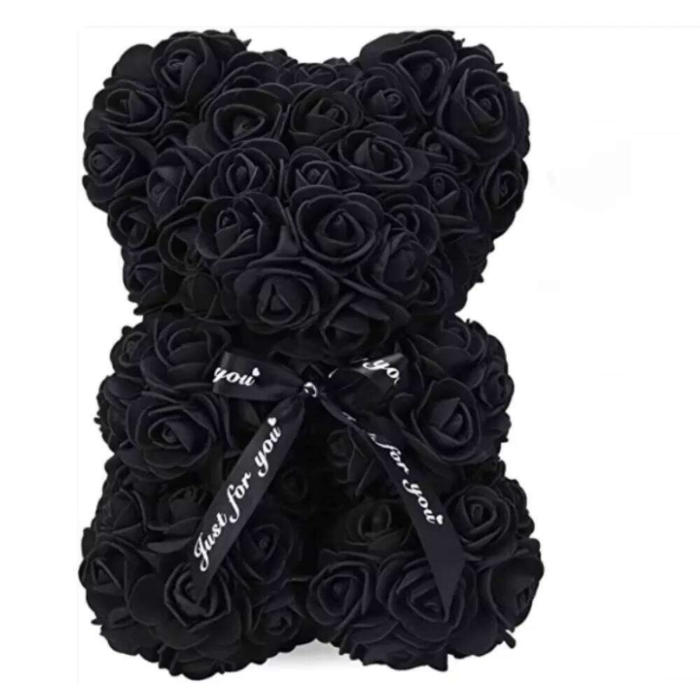 Artificial Flower Eternal Rose Teddy Bear for Mom Mother's Birthday Valentine's Day Anniversary Gifts & Decor Miniatures S260204