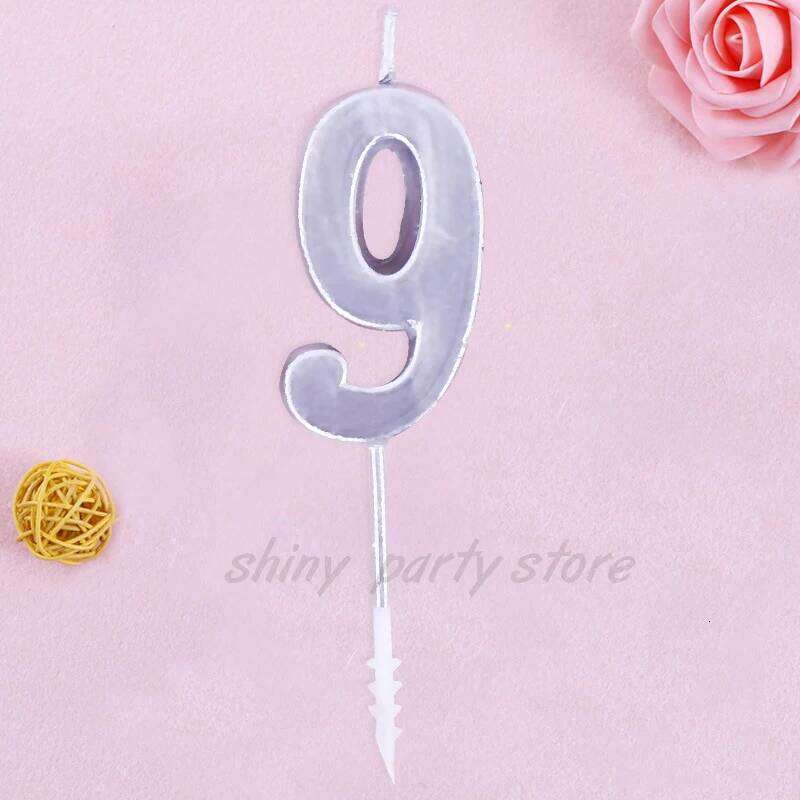 Golden Number With Letter Birthday Gold Plated Cake PVC Box Creative Decoration Candle Manufacturer Wholesale S260204