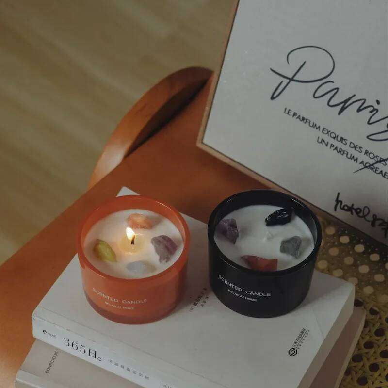 1pc Artificial Crystal Scented Candle For Air Refreshing, Yoga Meditation Home Atmosphere Decoration Gift for Friends H260205