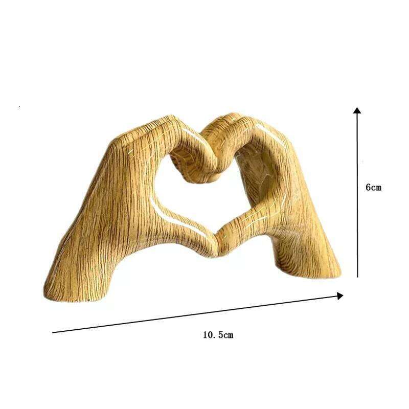 Creative Graffiti Resin Hand Gesture Home Decoration Nordic Heart Shaped Statue For Girlfriend Valentine Day Gift S260204
