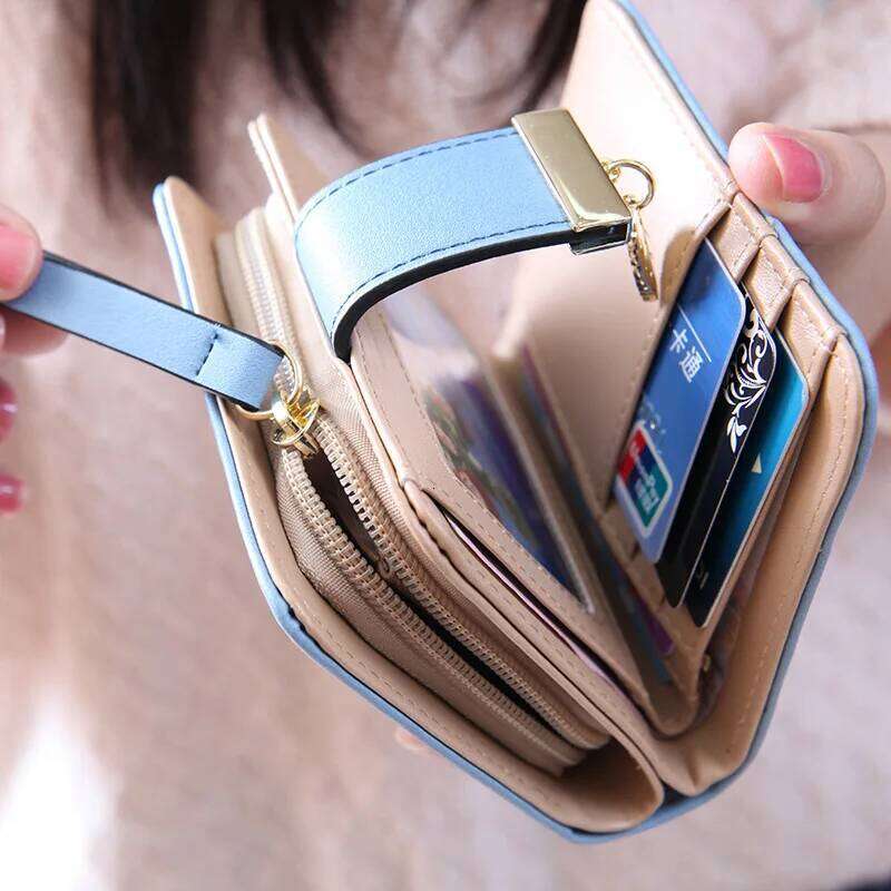 Women's PU Leather Wallet Purse Female Small Walet Portomonee Lady Short Money Bag Z260205