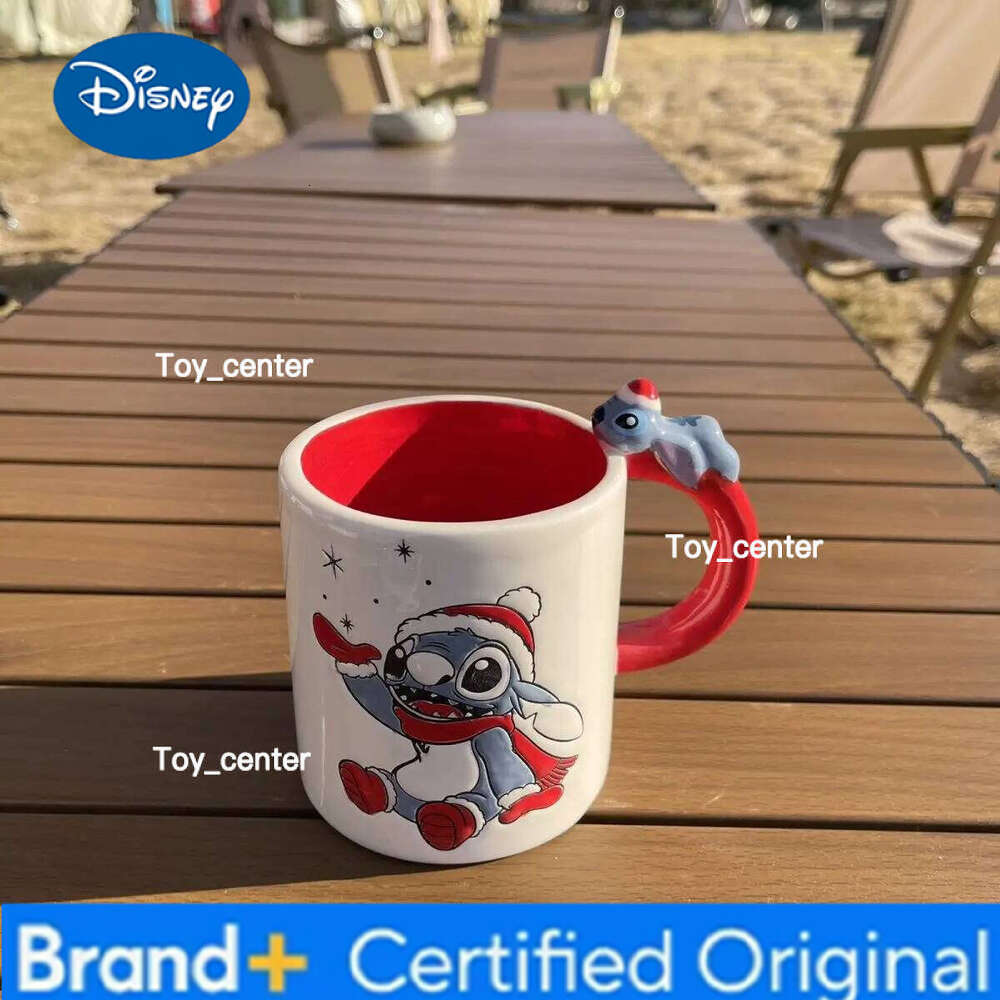 Disney stitch Cute ceramic Christmas s-stitch milk couple coffee beautiful household water cup cartoon mug H260205