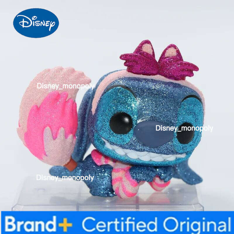 Disney Original Funko Pop as Cheshire Cat Glitter Edition Action Figure Lilo Stitch Vinyl Figurine Model Toy Gift for Kids H260205