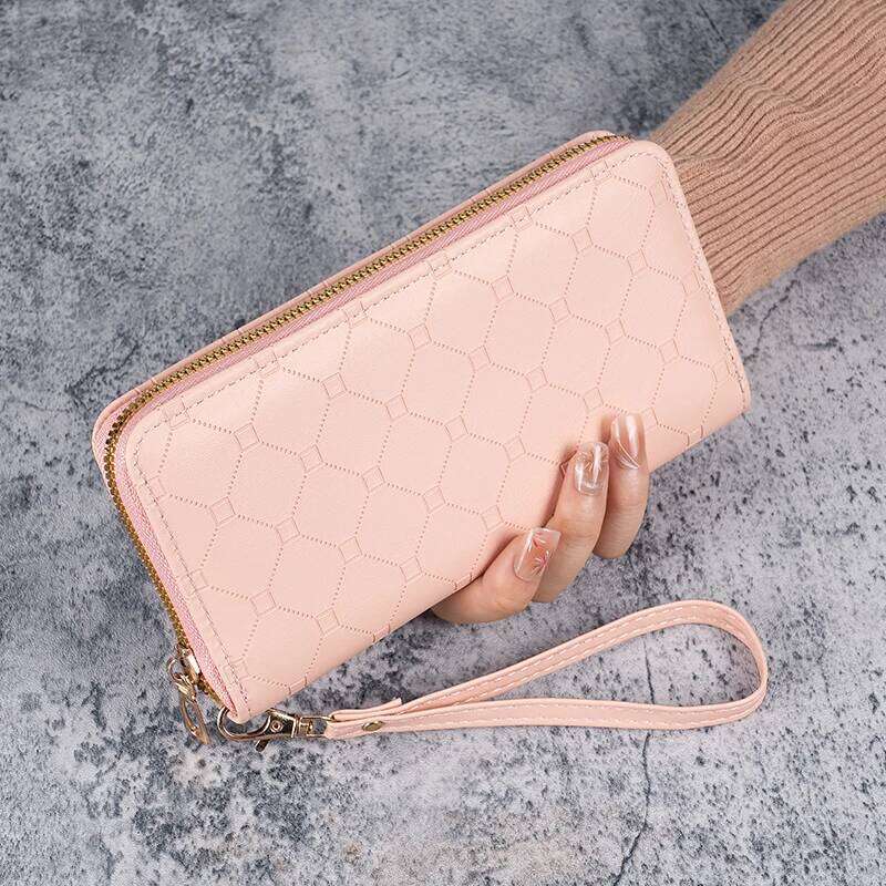 2024 new wallet Korean cute long coin purse large capacity lady multi-card zipper holding mobile phone bag female Z260205