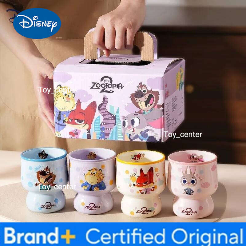 Disney Zootopia 2 Cartoon Anime Couples Mug Cute Ceramic Tea Coffee Milk Cup Set Home Decoration Kawaii Gift for Girls H260205