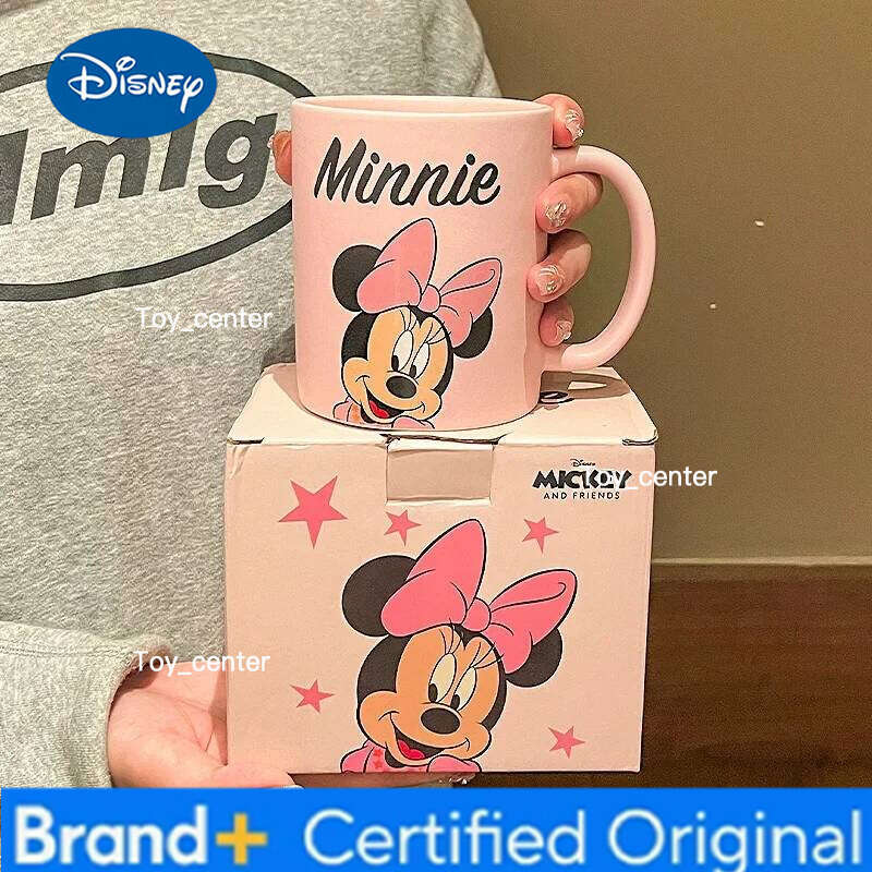 Disney Mickey Minnie Kawaii Cartoon Donald Duck Daisy Mug Office Ceramic Coffee Juice Cup Kids Birthday Gift H260205