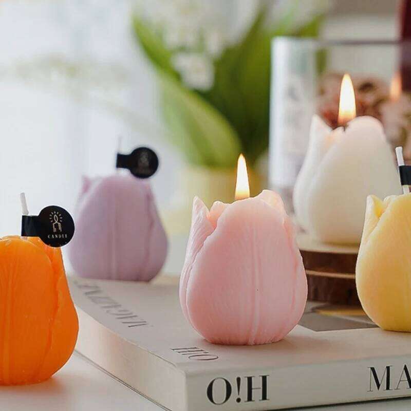 Tulip Scented Handmade Birthday Gifts Decorative Ornaments Flower Shaped Candles S260204