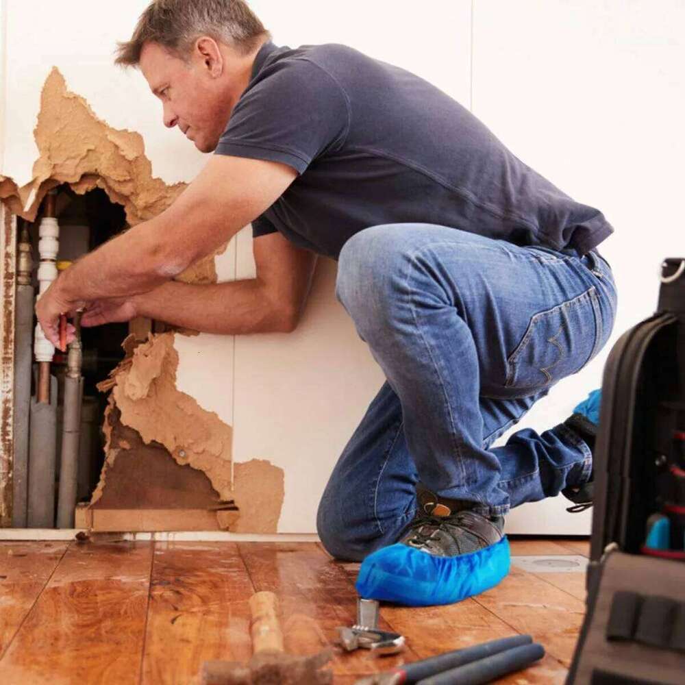 Disposable Non Slip 100Pcs Hygienic Waterproof Foot Recyclable Shoe Booties Covers for Indoors Man S260204