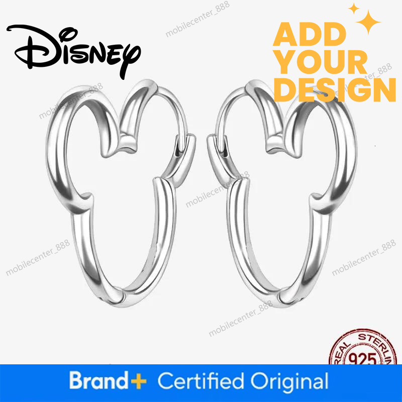 Designer Jewelry Original 925 Sterling Silver Disney Mickey Minnie Stitch plata de ley Ear Studs Earrings for Women luxury Jewelry Gifts