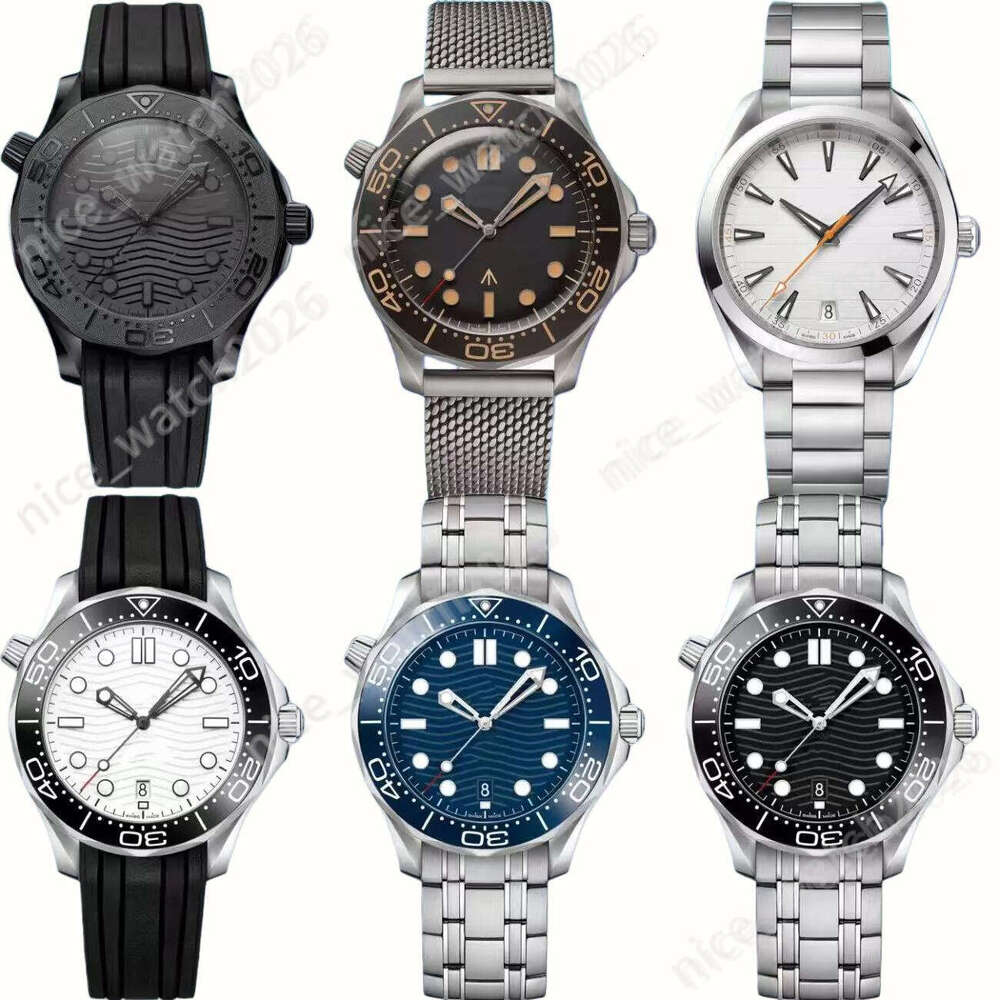 2026 AAA Sea Seamasters 300 Omgegawatchs Automatic Luxury Designer Mens Watches James Bond Men Chronograph Automatic/Quartz Movement Omgs Watch With Box c99