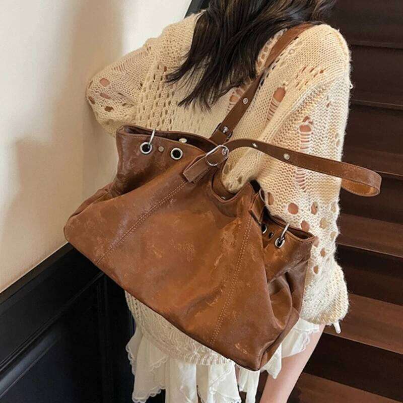 Vintage Big Bags For Women Handbags Top-handle Handbag Fashion Satchel Dumpling Pack Tote Shoulder Bag Hobos Large Purse Bolsa Y260204