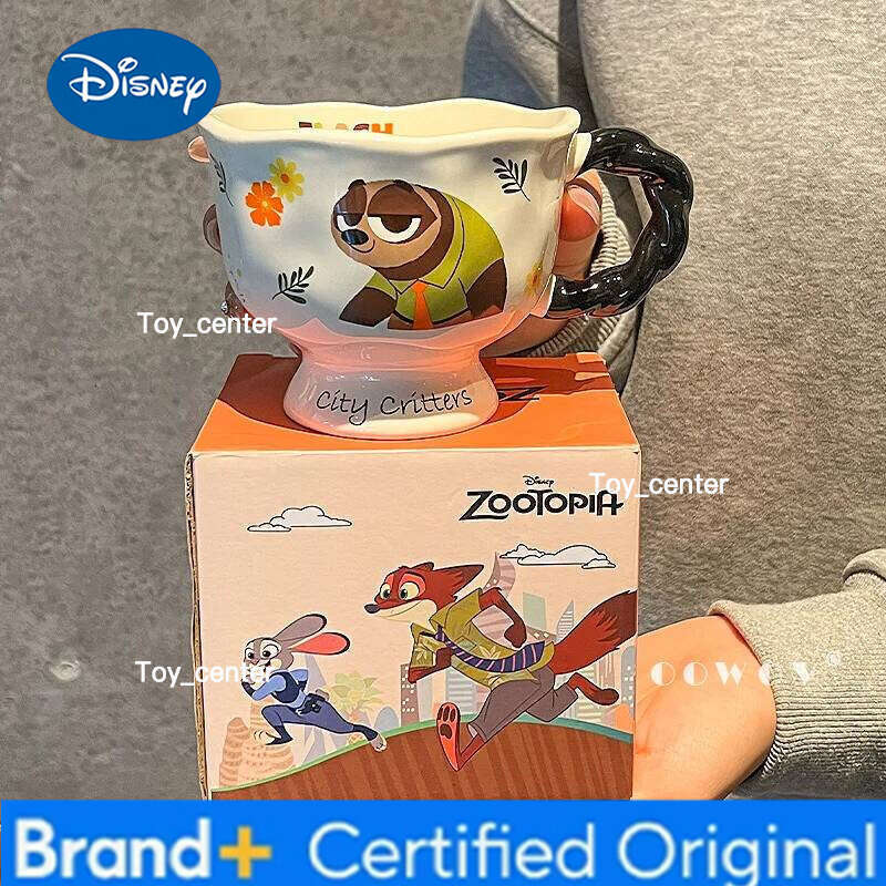 Disney 360 ML Zootopia Mug Judy Nick Couple Tumbler Romantic Valentine'S Day Gifts For Lovers Ceramic Coffee Cup H260205
