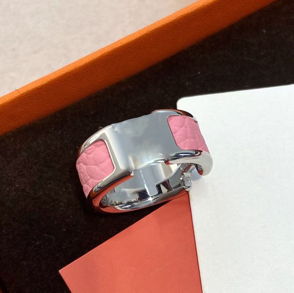 designer ring for women mens unisex luxurious leather love rings sier rose ring couple lovers engagement ring jewelry size 5-11