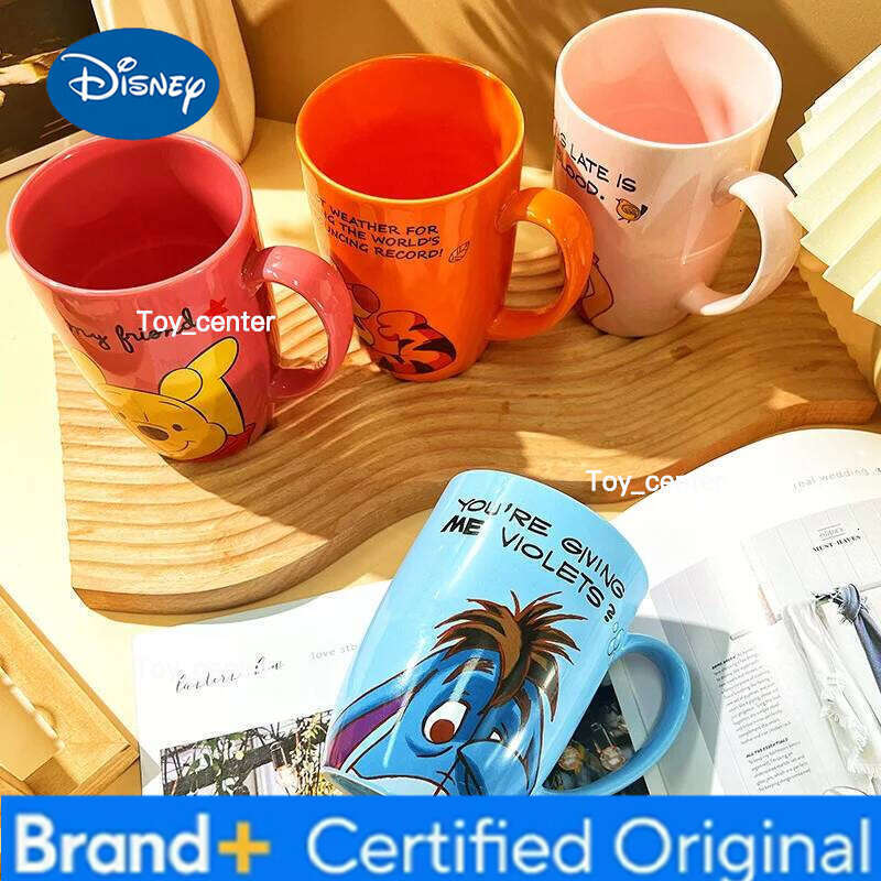 Disney Mickey Coffee Mug High-capacity Kawaii Travel Minnie Milk Cups and Mugs Korean Ceramic Cute Lotso Donald Daisy 530ml H2602051