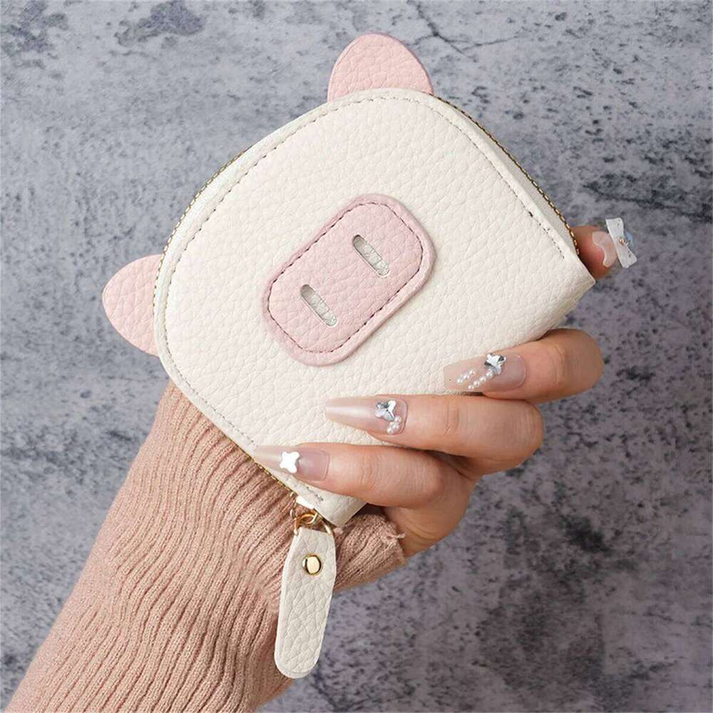 New online celebrity organ package female light student pig zipper multi-card card set soft pickup clip coin purse Z260205