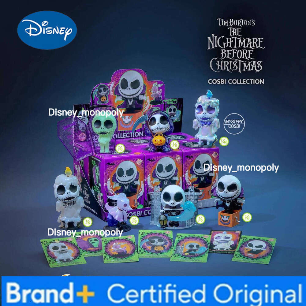 Disney New Hot The Nightmare Before Christmas V3 Cosbi Collectible Jack Skellington Figures Blind Box Halloween Gift Surprise Toys H260205