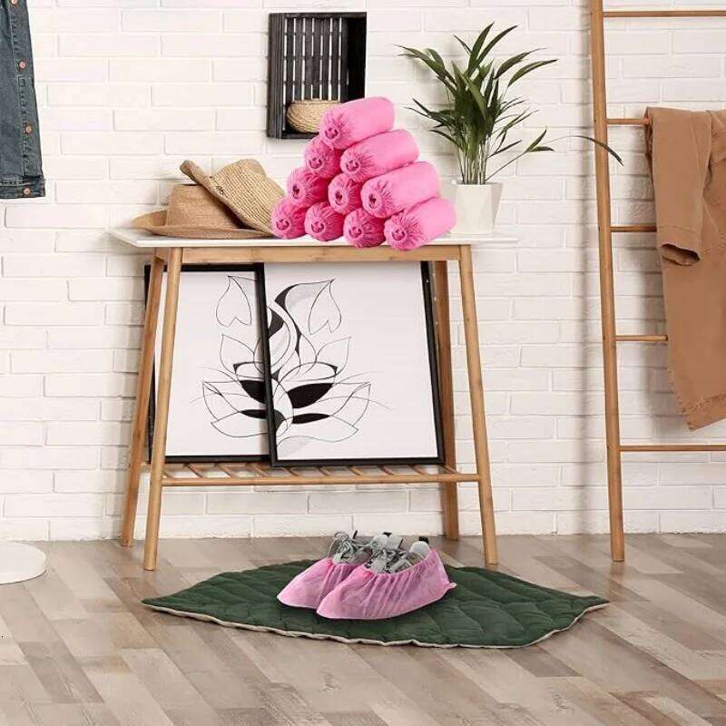 100PCS Disposable Covers Dustproof Non-woven Non-slip Booties Shoe for Students Adults Household Workplace Foot Cover S260204