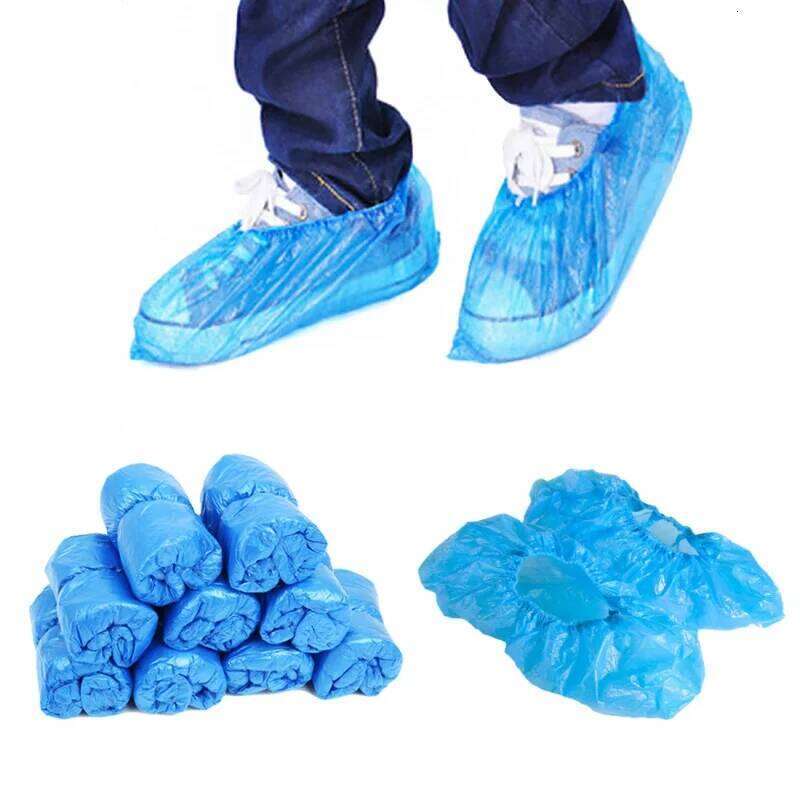 100Pcs Disposable Cleaning Set Indoor Outdoor Rainy Day Carpet Anti-slip Dust Non-woven Wear-resistant Shoe Cover S260204