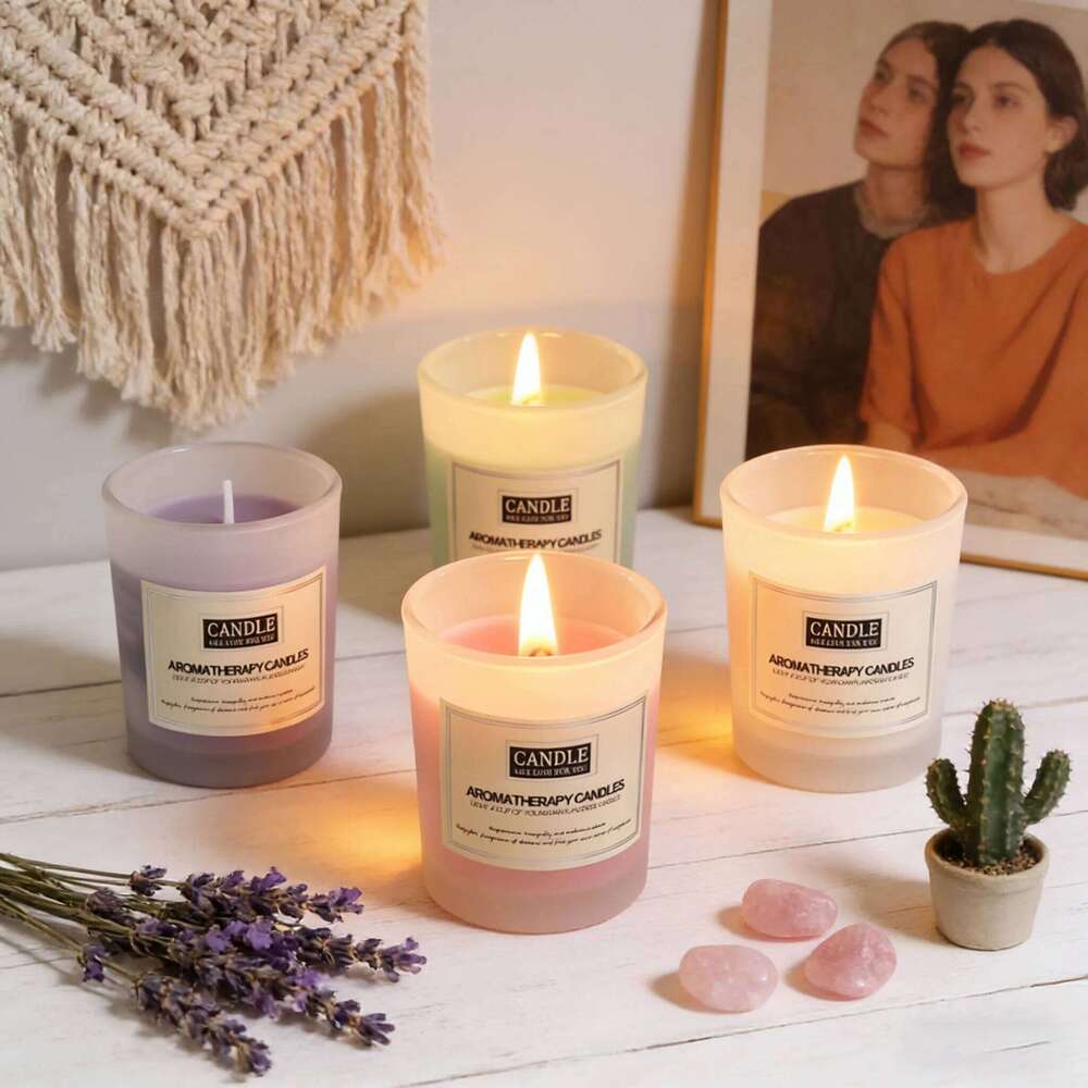 Premium Scented Long-Lasting Fragrance Natural Soy Wax Candle for Home Decor Bedroom Living Room Aromatherapy Gift H260205