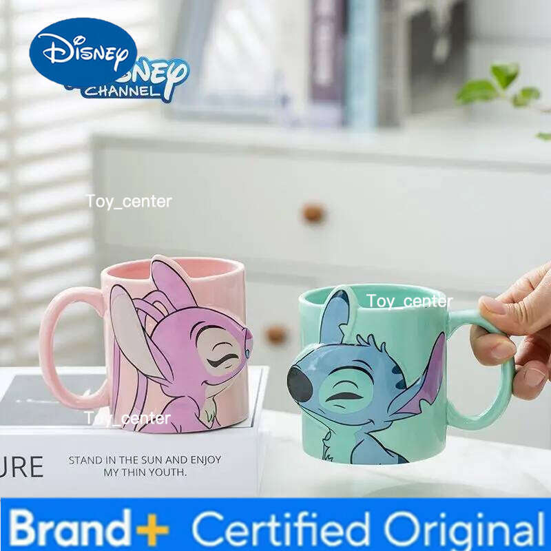 Disney Couple Pair Lilo&Stitch Angie Stitch Home Ceramic Office Coffee Mug Gift H260205