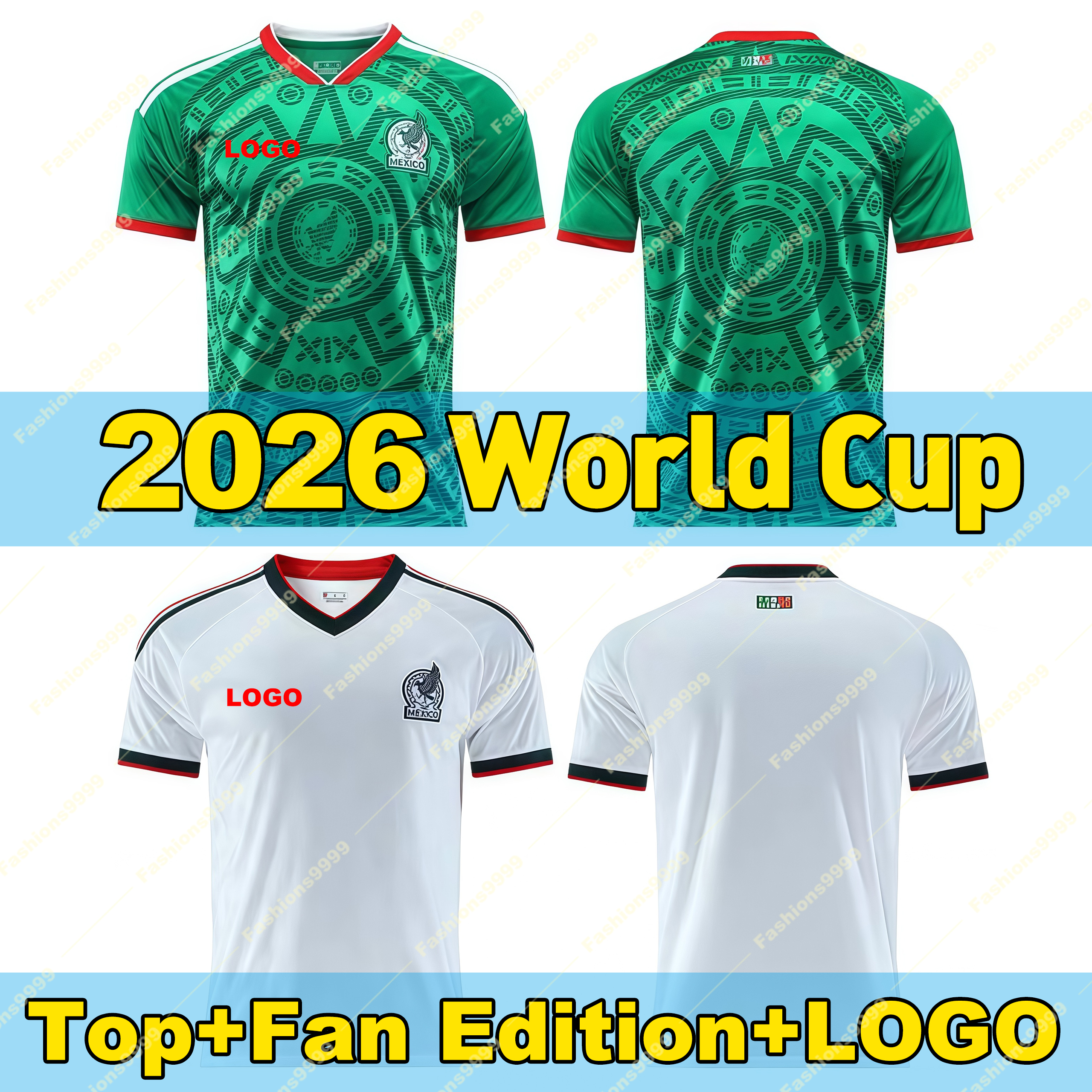 2026 World Cup mexico jersey,Home/away fan jerseys, Personalized customization of player numbers and names can be done on the jerseys.