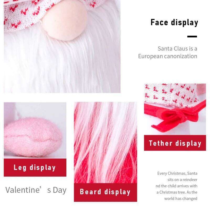 Valentines Day Faceless Gnome Plush Envelope Love Heart Elf Doll Home Desktop Ornaments Wedding Party Figurines Decoration S260204