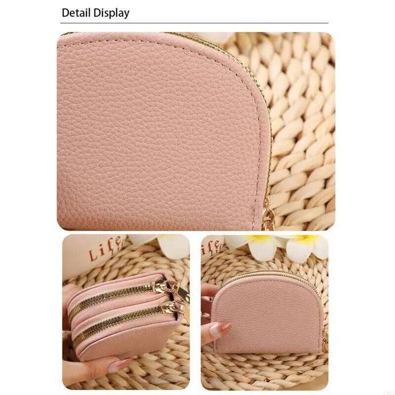 28GD PU Leather Storage Case Accordion Designs Card Holder And Coin Bag for Women Z260205