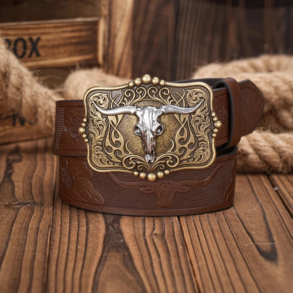 Womens Mens Western Belt Cowboy Cowgirl Country Belt for Jeans Pants Christmas Gift 260124