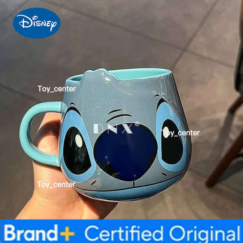 Disney Sanrio Stitch Ceramic Mug Girls 2024 New High-Looking Coffee Home Breakfast Cup Birthday Gift H260205
