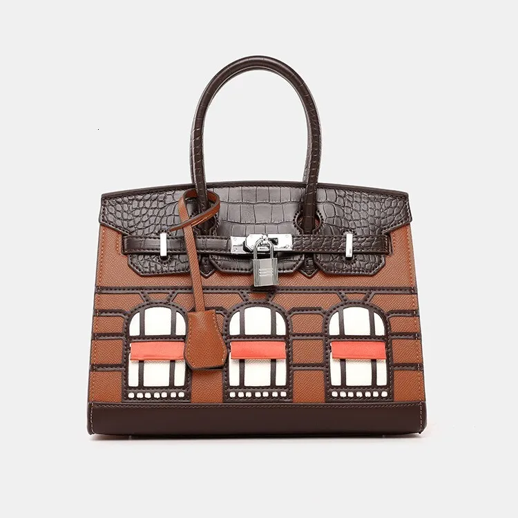 Fashion Classic High-End Crocodile Pattern Niche House Bag Single Shoulder Crossbody Womens Large Capacity Bag no logo