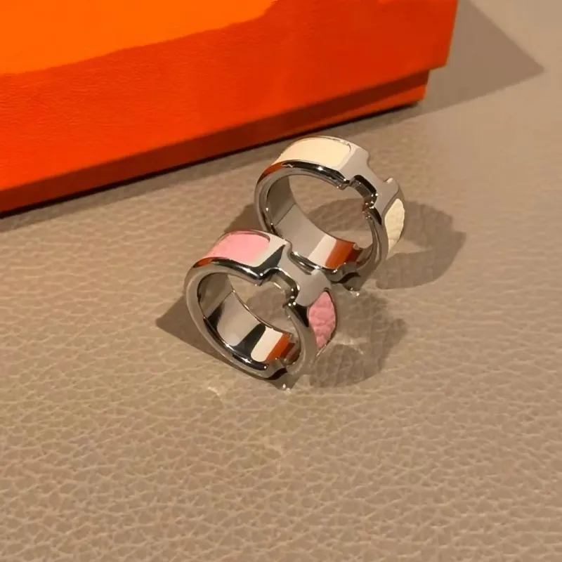 designer ring for women mens unisex luxurious leather love rings sier rose ring couple lovers engagement ring jewelry size 5-11