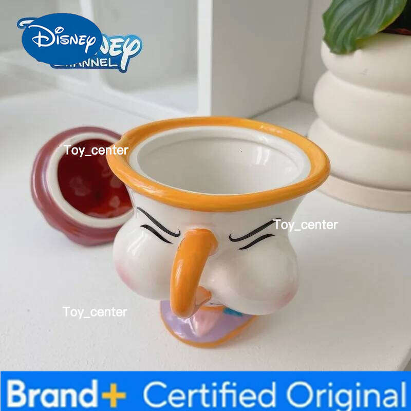 Disney Beauty and The Beast Ceramic Mug with Lid Cartoon Creative Coffee Cup Milk Tea Office Home Use Gift for Women Girls H260205