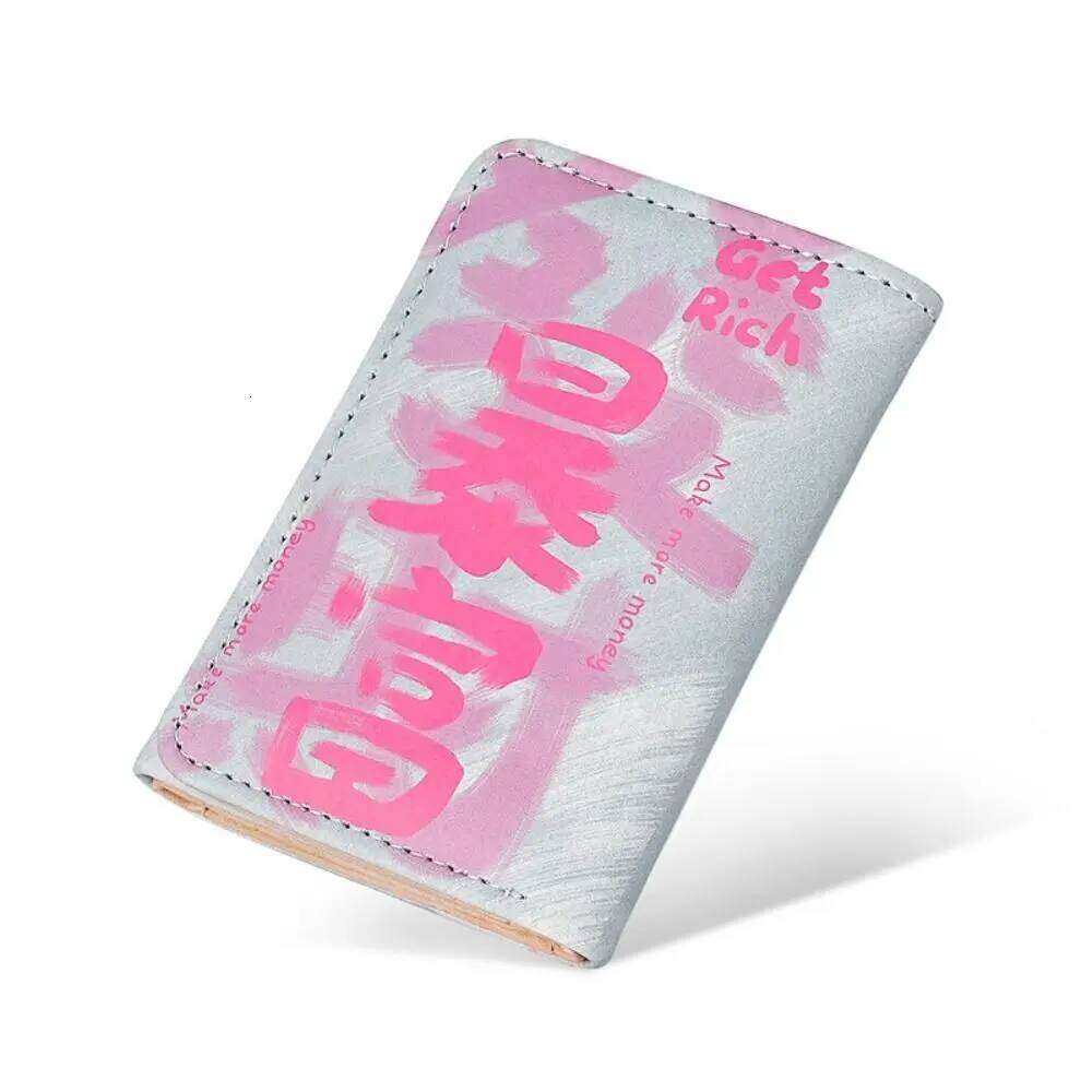 New PU Holder Tri-fold Short Money Clip Multi-Card Coin Purse Women Z260205