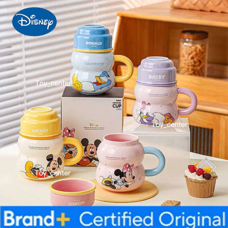 Disney Winnie the Pooh Cute Ceramic Water Cup High Quality Household Breakfast Milk Oat Mugs Female Office Coffee Cups H260205
