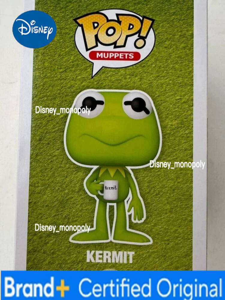 Disney Funko Pop Kermit With Tea Action Figure Anime Big Eyed Frog Model Toy Cartoon Cute Desk Decor Ornaments Doll Collectible H260205