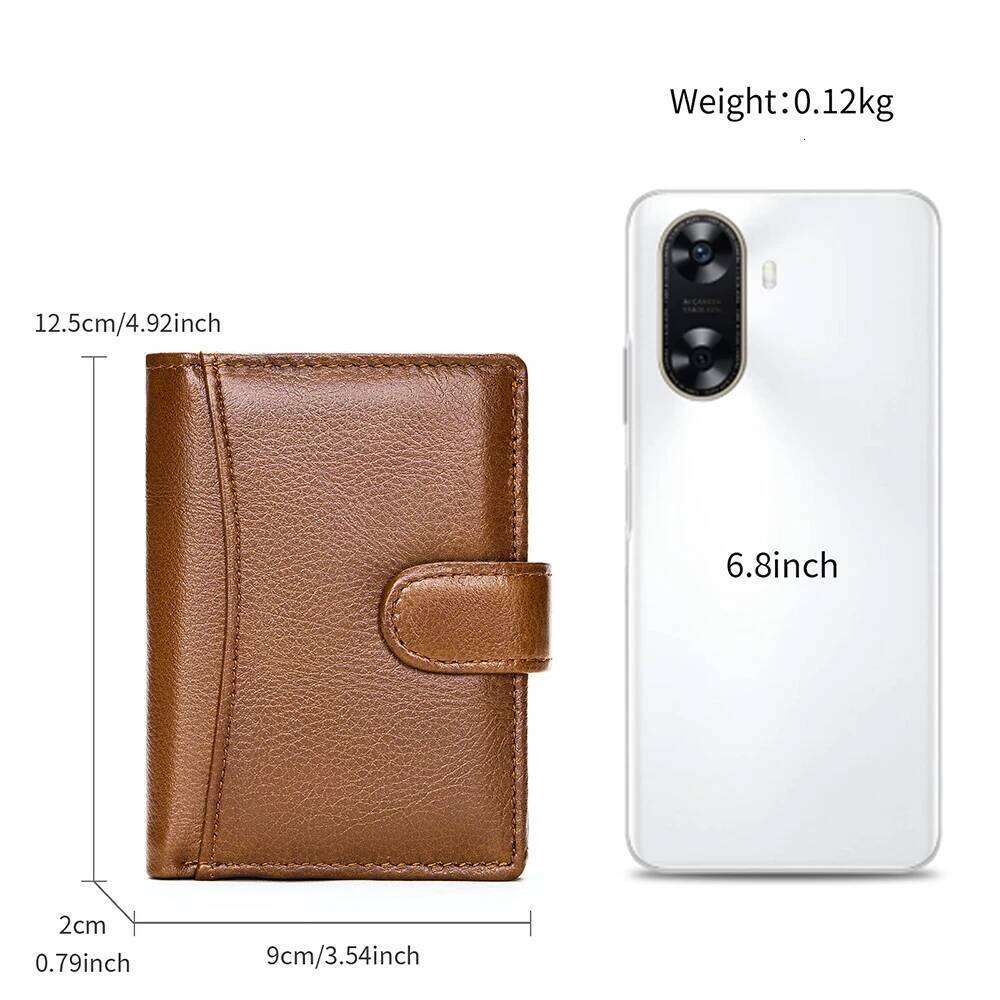 WESTAL Leather Multi-Function Card Bag Short Money Clip Layer Cowhide Premium Men's Wallet Z260205 - view 7