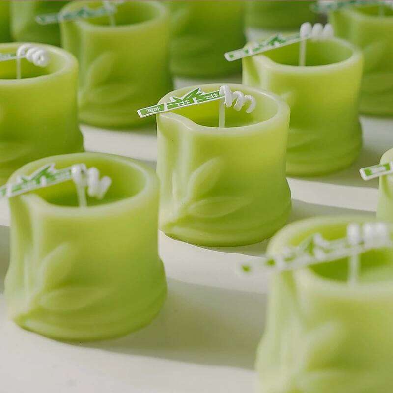 Natural Plant Bamboo Scented Candle Table Decor Home Decoration Wedding Birthday Party Candles H260205