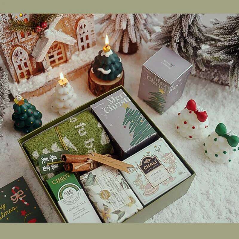 Cute Tree Aromatherapy Home Festival Atmosphere Mini Christmas Fragrance Decoration Scented Candles S260204
