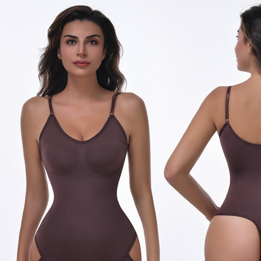 Seamless Shapewear Fashion Exquisite Body Shaping Waist Cincher Camisole Bodysuit Thong Panties One-Piece Plus Size Hip Lift Waist Trainer Tight Hollo