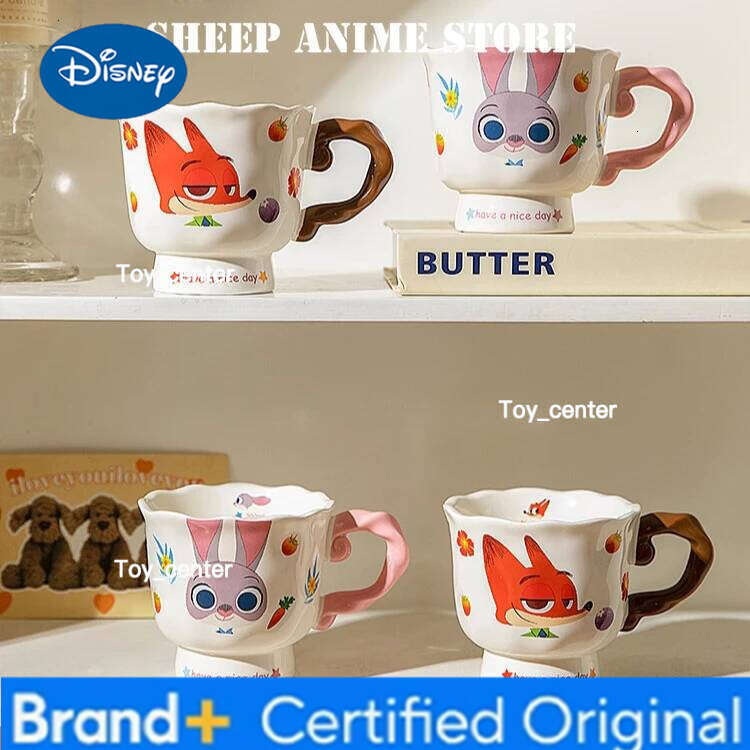 Disney Original Judy Nick Mug Cartoon Classic Movies Couple's Water Milk Coffee Cup Fan Collection Children Birthday ChristmasGifts H2602051